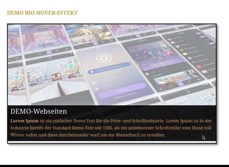 Bio-Hover-Effekt