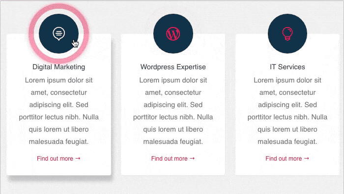 Blurb mit Radar Hover